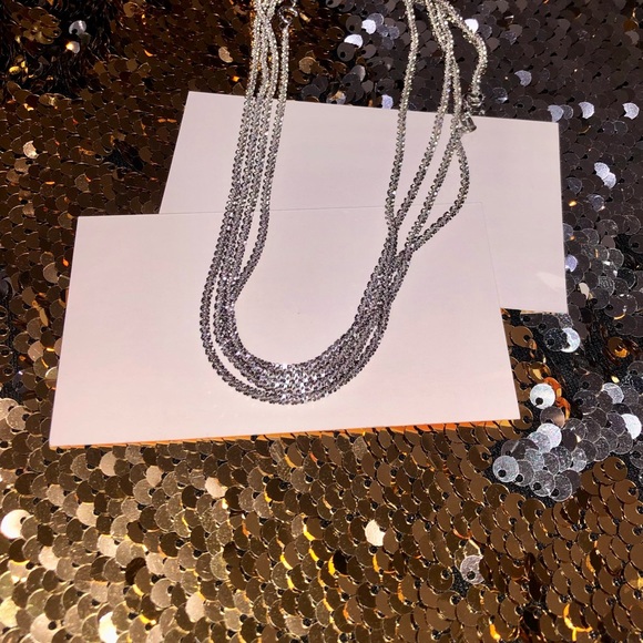 Stunning Turkish sparkle chain custom made beautiful white gold vermeil necklace - Picture 8 of 8